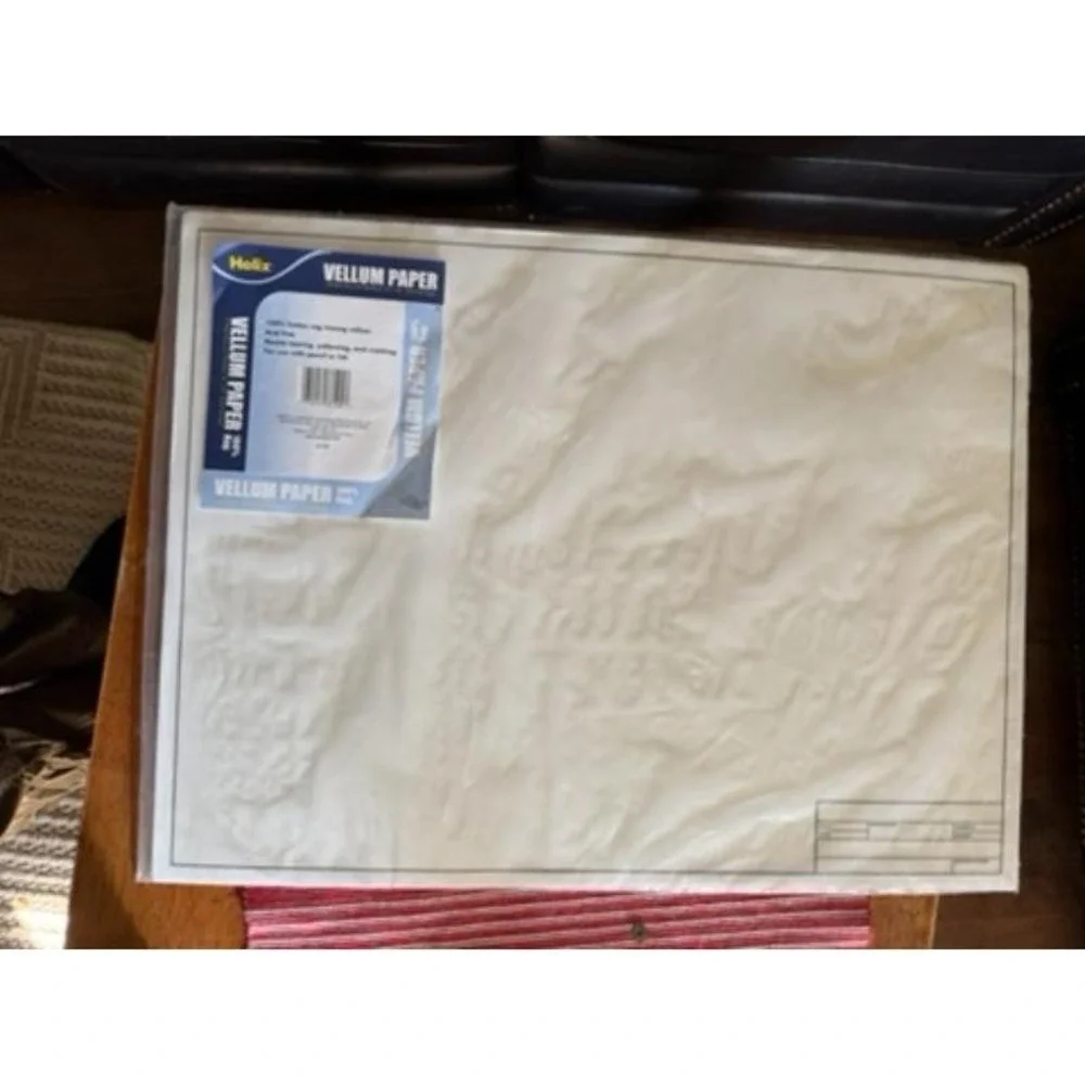 Helix 100% Cotton Rag Acid-free Vellum Paper Pad‎ 10 Sheet Pack 18